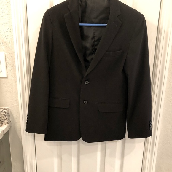 Boy’s Formal Black Blazer. Lined, Two Button, Fitted, Van Heusen Flex. - Picture 1 of 5